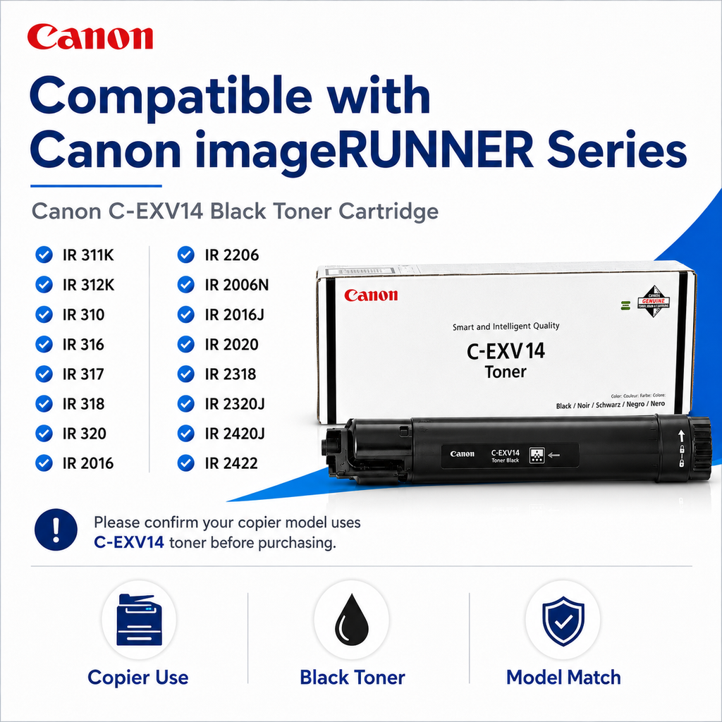 Canon C-EXV14 Black Toner Cartridge Genuine OEM