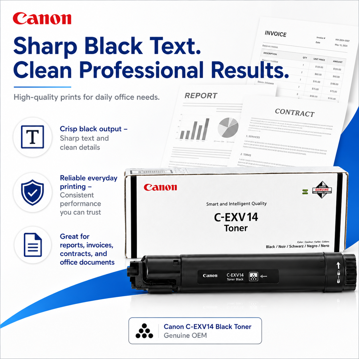 Canon C-EXV14 Black Toner Cartridge Genuine OEM