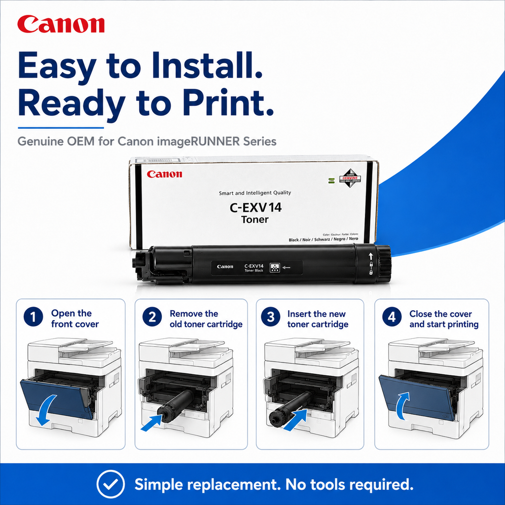 Canon C-EXV14 Black Toner Cartridge Genuine OEM