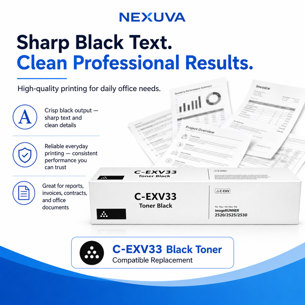 NEXUVA C-EXV33 Toner Cartridge Compatible with Canon IR 2520 / 2525 / 2530