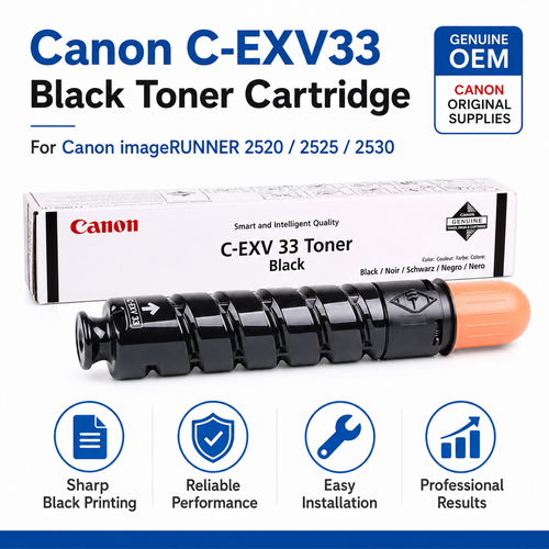 Canon C-EXV33 Black Toner Cartridge Genuine OEM