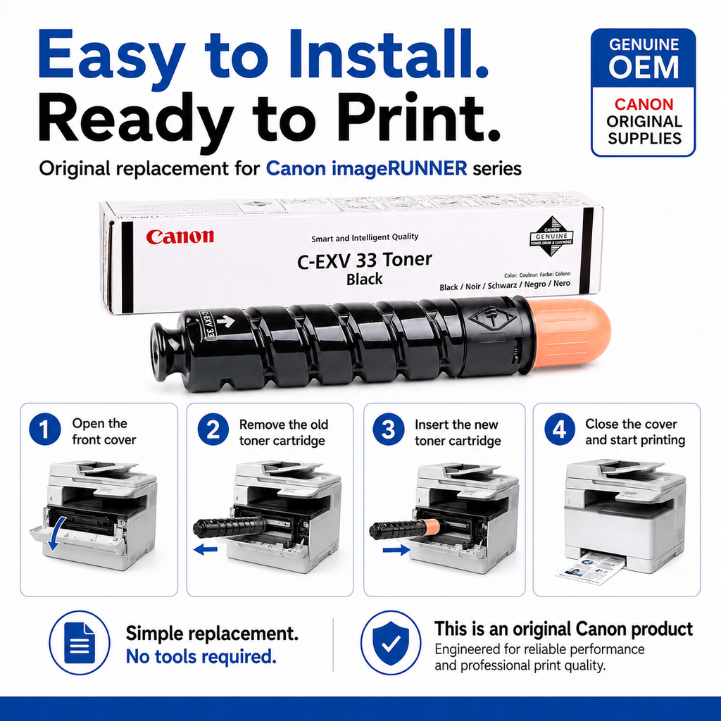 Canon C-EXV33 Black Toner Cartridge Genuine OEM