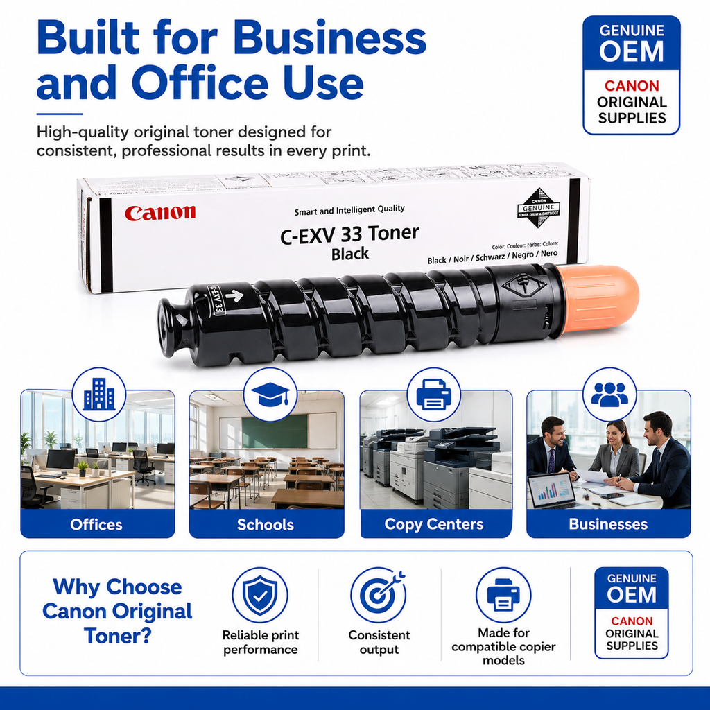 Canon C-EXV33 Black Toner Cartridge Genuine OEM