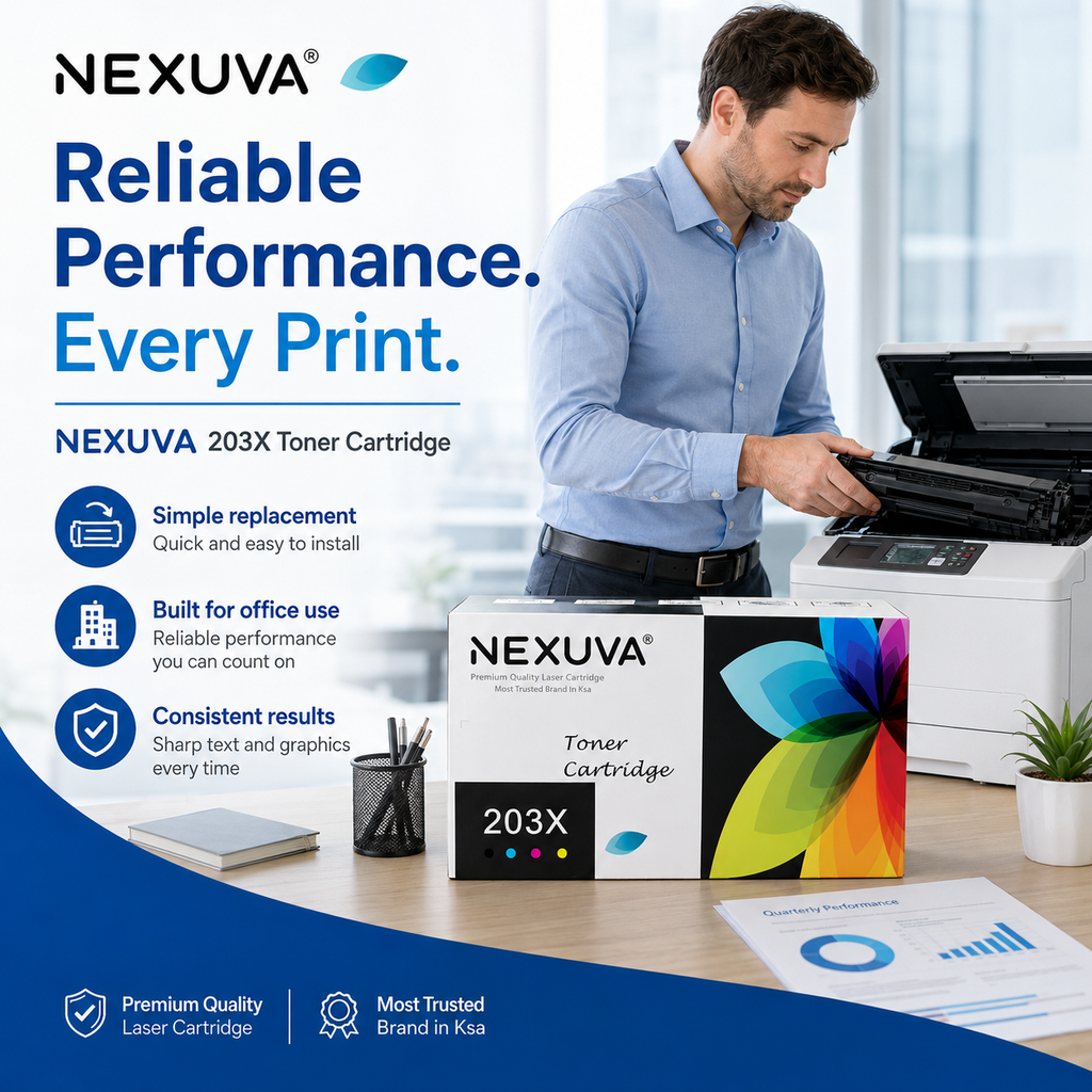 NEXUVA 203X Compatible Toner Cartridge 4-Pack Set - Black, Cyan, Magenta, Yellow