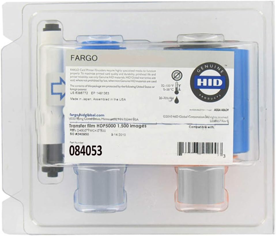 HID Fargo 084053 Clear HDP Retransfer Film, 1500 Images